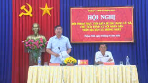 Xã Thống Nhất đối thoại với nhân dân về vấn đề môi trường và nước sạch.