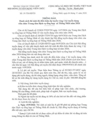 thông báo