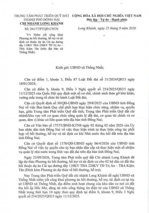 Phương án bồi thường hỗ trợ và tái định cư để thực hiện dự án đường giây điện 110KV