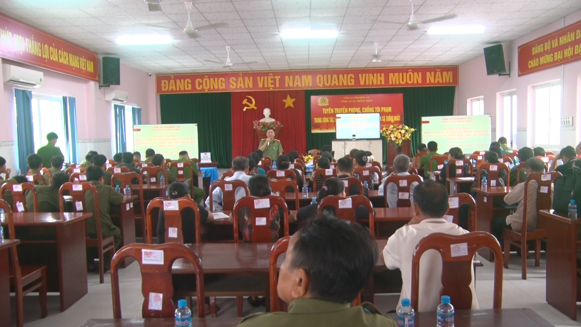 Quang cảnh hội nghị tuyên truyền phòng chống tội phạm trong công tác xây dựng Nông thôn mới