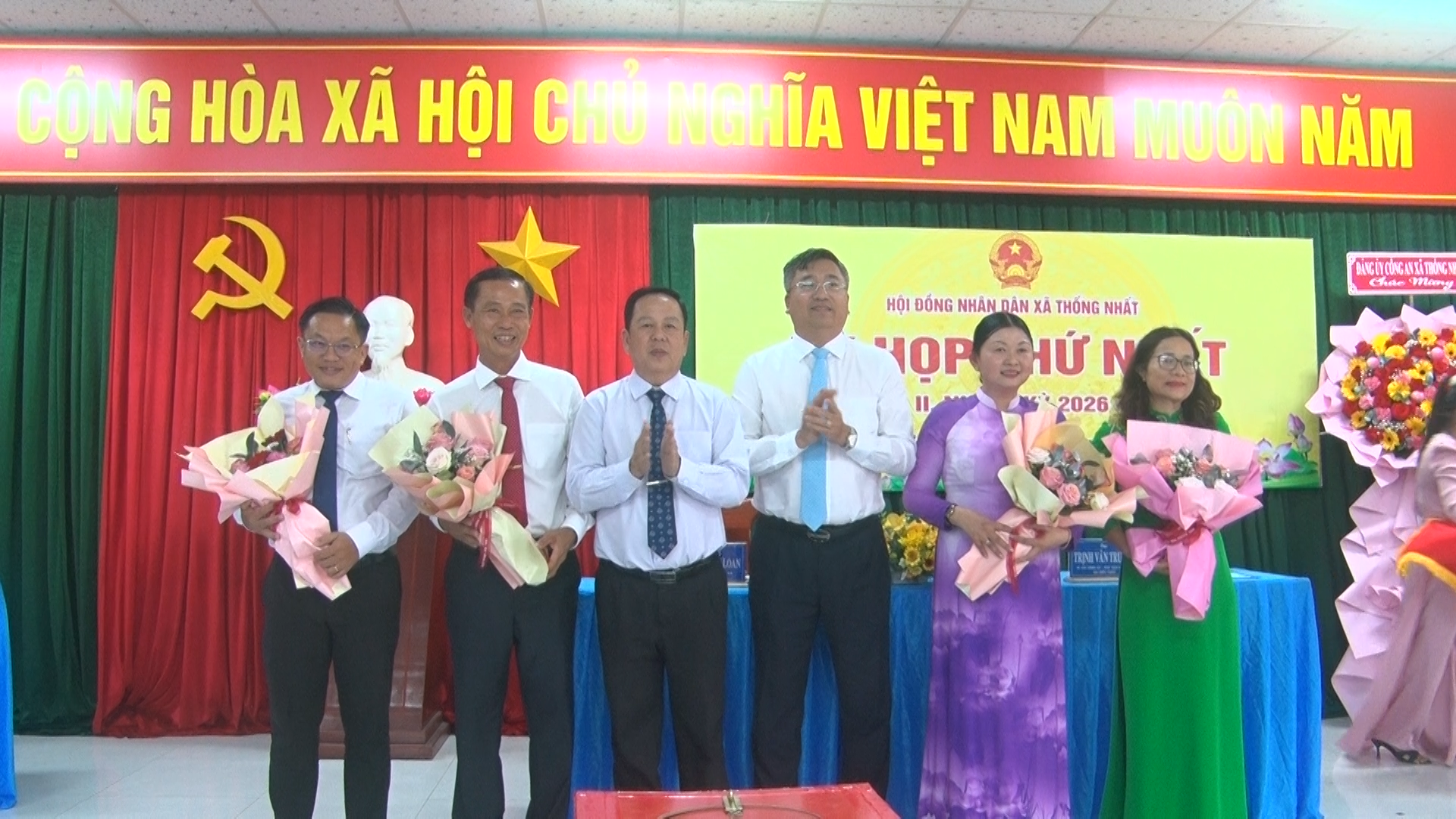 Ra mắt các chức danh chủ chốt của HĐND xã Thống Nhất khóa II, nhiệm kỳ 2026 2031